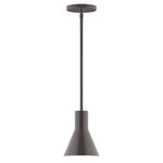 Axis Flare Stem Hung Pendant - Architectural Bronze