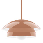 Nest Stem Pendant with Glass Globe - Terracotta / Opal