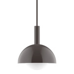 Stack Ray Stem Pendant with Glass Globe - Architectural Bronze / Opal