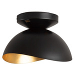 Luna Bella Ceiling Light - Matte Black / Gold Leaf