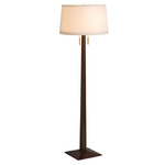 Taper Floor Lamp - Walnut / White Linen