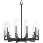 Harbin Chandelier - Textured Black / Clear
