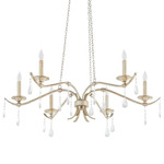 Lorelei Chandelier - Aged Silver Leaf / Crystal