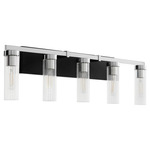 Kilbey Bathroom Vanity Light - Matte Black / Chrome / Clear