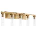 Kilbey Bathroom Vanity Light - Aged Brass / Clear