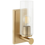 Mercier Wall Sconce - Aged Brass / Clear