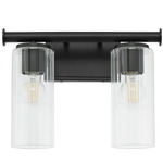 Mercier Bathroom Vanity Light - Matte Black / Clear