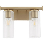 Mercier Bathroom Vanity Light - Aged Brass / Clear