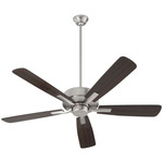 Ovation Ceiling Fan - Satin Nickel / Walnut-Silver