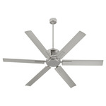 Zeus Patio Ceiling Fan - Satin Nickel / Silver