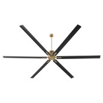 Zeus Patio Ceiling Fan - Aged Brass / Matte Black