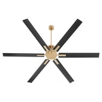 Zeus Patio Ceiling Fan - Aged Brass / Matte Black