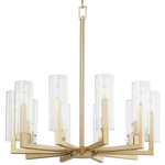 Harbin Chandelier - Aged Brass / Clear