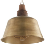 Artisan Hood Pendant - Artisan Brass
