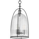 Alice Tall Pendant - Matte Black / Clear
