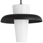 Mallory Shade Pendant - Matte Black / White