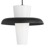 Mallory Shade Pendant - Matte Black / White