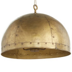 Artisan Dome Pendant - Artisan Brass