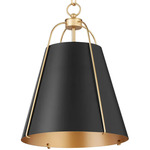 Ellen Pendant - Aged Brass / Matte Black / Matte Black