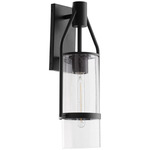 Townsend Outdoor Wall Sconce - Textured Black / Clear Seedy