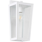 Bravo Outdoor Wall Sconce - White / Clear Seedy