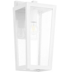 Bravo Outdoor Wall Sconce - White / Clear Seedy