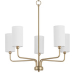 Charlotte Chandelier - Aged Brass / White Linen
