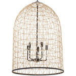 Rattan Tall Pendant - Matte Black / Rattan