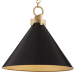 Jackson Pendant - Aged Brass / Matte Black