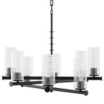 Mercier Chandelier - Matte Black / Clear