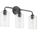Charlotte Bathroom Vanity Light - Matte Black / Clear