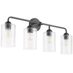 Charlotte Bathroom Vanity Light - Matte Black / Clear
