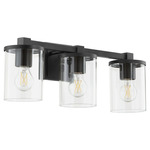 Bolton Bathroom Vanity Light - Matte Black / Clear