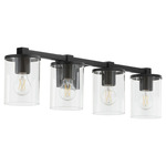 Bolton Bathroom Vanity Light - Matte Black / Clear