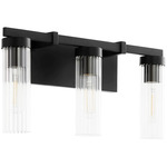 Kilbey Bathroom Vanity Light - Matte Black / Clear
