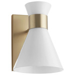 Beldar Wall Sconce - Aged Brass / Opal White