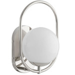 Belmont Wall Sconce - Polished Nickel / Satin Opal