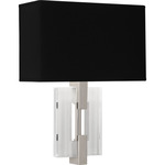 Lincoln Wall Sconce - Polished Nickel / Black