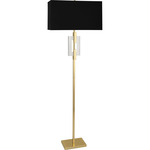 Lincoln Floor Lamp - Modern Brass / Black