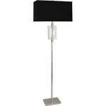 Lincoln Floor Lamp - Polished Nickel / Black