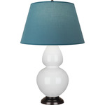 Double Gourd Table Lamp - Lily / Bright Blue / Gray Lining
