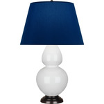 Double Gourd Table Lamp - Lily / Navy / Gray Lining