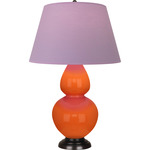 Double Gourd Table Lamp - Pumpkin / Lavender / Plum Lining