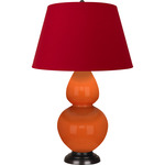 Double Gourd Table Lamp - Pumpkin / Rose Red / Ink Black Lining