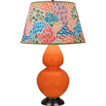 Double Gourd Table Lamp - Pumpkin / Spring Floral