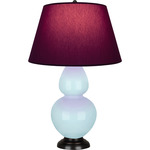 Double Gourd Table Lamp - Baby Blue / Plum / Lavender Lining