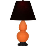Double Gourd Table Lamp - Pumpkin / Ink Black / Rose Red Lining
