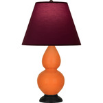 Double Gourd Table Lamp - Pumpkin / Plum / Lavender Lining
