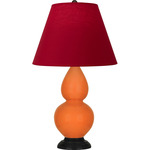 Double Gourd Table Lamp - Pumpkin / Rose Red / Ink Black Lining
