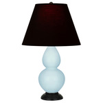 Double Gourd Table Lamp - Baby Blue / Ink Black / Rose Red Lining